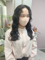 ガルボヘアー 名古屋栄店(garbo hair)&nbsp;#名古屋#栄#プルエクステ#黒髪ロング#波巻き#10代#20代#エクステ