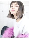 切りっぱなしボブ×インナーカラー