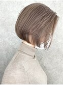 ダブルカラーショートボブインナーカラーハイライトケアブリーチ