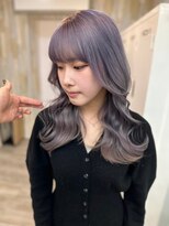 ナンバー アンフィール 渋谷(N° anfeel)&nbsp;丸型卵形四角逆三角切りっぱなしボブエアリーロング美髪ブラウン