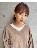 イメチェン/似合わせカット/フルバング/レッドブラウン/新宿