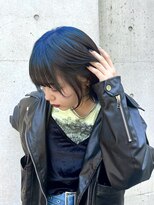 ローエ バイ デコ(Rohe by DECO)&nbsp;【廣川】ルーツカラー/ブルー/ウルフカット/デザインカラー