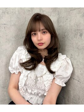 リミットバイアフィナー 大宮店(limit by Afinar) ふんわりlayer cut×オリーブベージュ