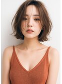 ワンカール愛されナチュラルカールレイヤーボブ