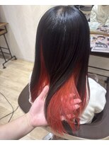 ヴィヴァーク 拝島駅前店(vivarc)&nbsp;インナーダブルカラーアプリコットオレンジレッド