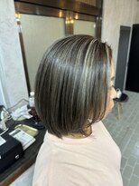 アヤメ 巣鴨店(ayame)&nbsp;(ayame巣鴨)白髪ぼかしハイライト_外国人風ボブ_tokio_巣鴨8