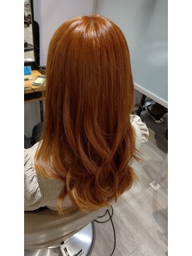 アース 元住吉店(EARTH) 20代30代40代髪質改善カラー◎秋の透明感オレンジベージュ