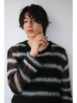 ツーダブル 大阪梅田(WW..) ツイストスパイラルパーマツーブロック刈り上げメンズマッシュ