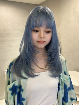 ペレ アネックス 大阪梅田茶屋町店(PELE ANNEX) ホワイトグレージュ/デジタルパーマ/フェザー/梅田