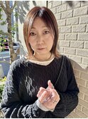 《白髪ぼかし◎》大人可愛いミルクティー×外ハネボブ【大宮】
