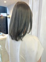 キャアリー(Caary)&nbsp;福山市美容院Caaryブリーチあり透明感オリーブグレージュカラー
