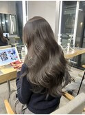 ブリーチなしグレージュカラー×レイヤーカットでイメチェンヘア
