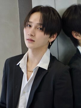 エイド 本店(aid) 韓国風ナチュラルラウンドセンターパートウルフ