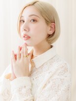 カバーヘア ブリス 川口(COVER HAIR bliss) ダブルカラーワンレン大人ショートヘア切りっぱなしボブ20代X