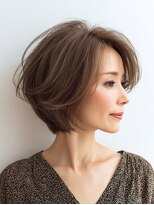 Heart's美人設計と白髪ぼかし専門店 青山表参道店 脱白髪染め/ショートヘア【ハーツ】&nbsp;白髪ぼかし脱白髪染め似合わせショートボブ40代50代60代