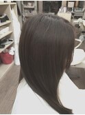 外国人風フレンチセピアアッシュ/ナチュラルセミディ