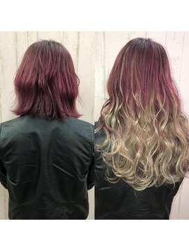 エクステ専門店あるじゃんすー 宇都宮店 WineRed~PinkBeige #栃木 #グラデーション