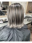アッシュブロンドバレイヤージュ ボブ【Insta→bacio_ozawa】