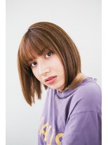前髪ぱっつんイメチェンボブ