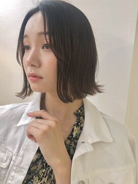 ロンドネートゥル 新潟(Lond naitre) 【Lond naitre本田】大人可愛い外ハネボブ　ペールベージュ