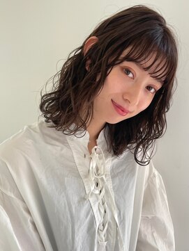 ヘアサロンガリカアオヤマ(hair salon Gallica aoyama) 大人可愛い無造作ウェーブ/こなれ感ミディアムパーマ<青山>