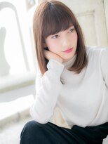 モッズ ヘア 福岡姪浜店(mod's hair) mod's姪浜/ぱっつん前髪美髪前下がりカールエアーストレートh