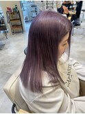 難波美容室　透明感抜群ラベンダーカラー　ブリーチダブルカラー