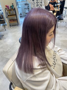 アリスバイブランニューリブ 難波店(ALICE by Brandnew×LIV) 難波美容室　透明感抜群ラベンダーカラー　ブリーチダブルカラー