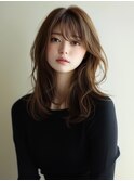 ☆ホワイトグレージュミニウルフデジタルパーマチェリーブラウン