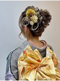 横浜卒業式ヘアセット着付け袴ハイトーンカラーダブルカラー韓国