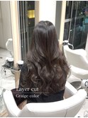 レイヤー/グレージュ/ロング/セミロング/暗髪/艶髪/髪質改善