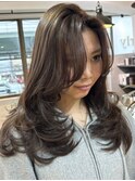 韓国風じゃなく海外風レイヤーカット
