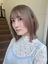 サンク 原宿 表参道(cinq) ダブルカラーハイトーンカラーピンクブラウンベージュカラー30代