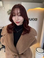 リュカ(Lyuca)&nbsp;韓国レイヤー/くびれミディアム/韓国ピンク/シースルー
