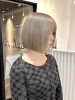 セロ 東辻井店(SERO)&nbsp;【セロ東辻井】ミルクティーベージュ/切りっぱなしボブ/髪質改善