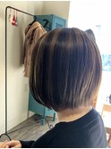 コントラストハイライト×ショートボブ☆