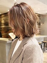 アルバム 銀座(ALBUM GINZA) シアベージュボブ_ウェーブパーマフォギーベージュ_ba290691