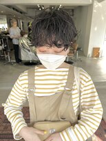 ソーコ 渋谷(SOCO)&nbsp;大人かわいい黒髪パーママッシュショートパーマボブ黒髪ショート