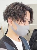 ツーブロックマッシュツイストパーマツイストスパイラルパーマ