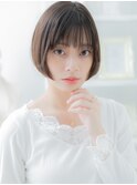 切りっぱなし黒髪クラシカル小顔ぶつ切りボブc3上尾