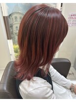 アールモンドヘア新世界 【北見】#カシスピンク#ブリーチカラー#ハイライト