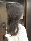 ブリーチなしカラー オリーブグレージュ レイヤー/momoka