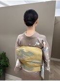 訪問着にシンプルシニョン