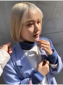 パッツン☆ ブロンドカラーで外国人風に♪