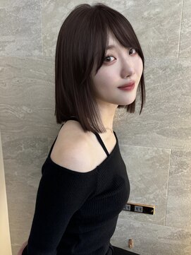 ロンドガーネット 池袋(Lond garnet) イメチェン外ハネボブワイドバングホワイトブロンド美髪韓国