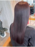 ブリーチなしダブルカラーで叶うカシスブラウン