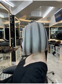 ローライトエクステ/ボブ/ホワイトカラー/ハイトーン/髪質改善
