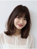 【GARDEN】田中麻由ミディアムくびれヘアレイヤーマロンベージュ