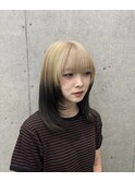 レイヤーカット×ルーツカラー デザインカラー 赤羽ハイトーン