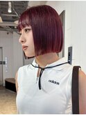 ボブ顔周りレイヤー韓国ヘアくびれミディミディアム_ba563931